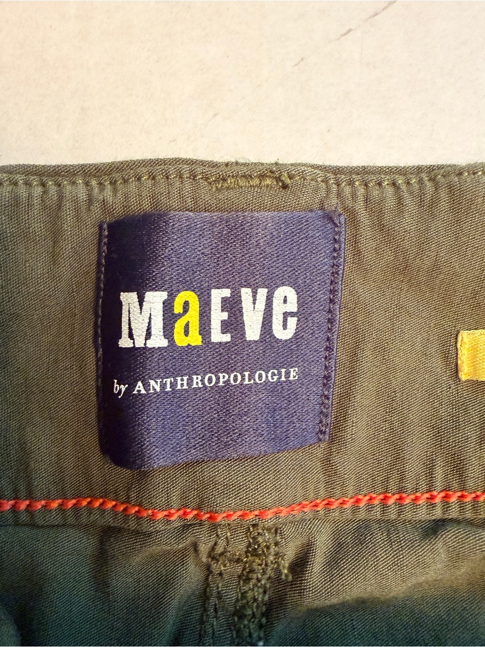 MAEVE Anthropologie Size 26 Colette Crop Wide-Leg Pants Linen Blend Olive Green - Picture 4 of 12